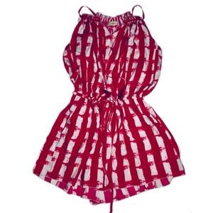 Solito Berry Check Sleeveless Mini Dress
